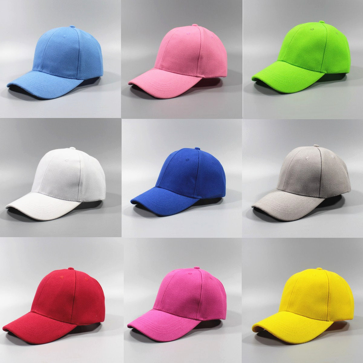 Solid Color Baseball Cap Outdoor Advertising Cap Cap Cap Light Board Cap Curved Brim Hip Hop Hat Men's and Women's Sun Hat Travel - image 2