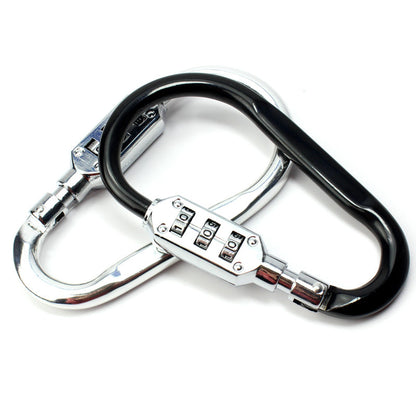 Outdoor portable D-type combination lock mountaineering hook creative luggage multi-function fast padlock travel luggage anti-theft lock - image 5