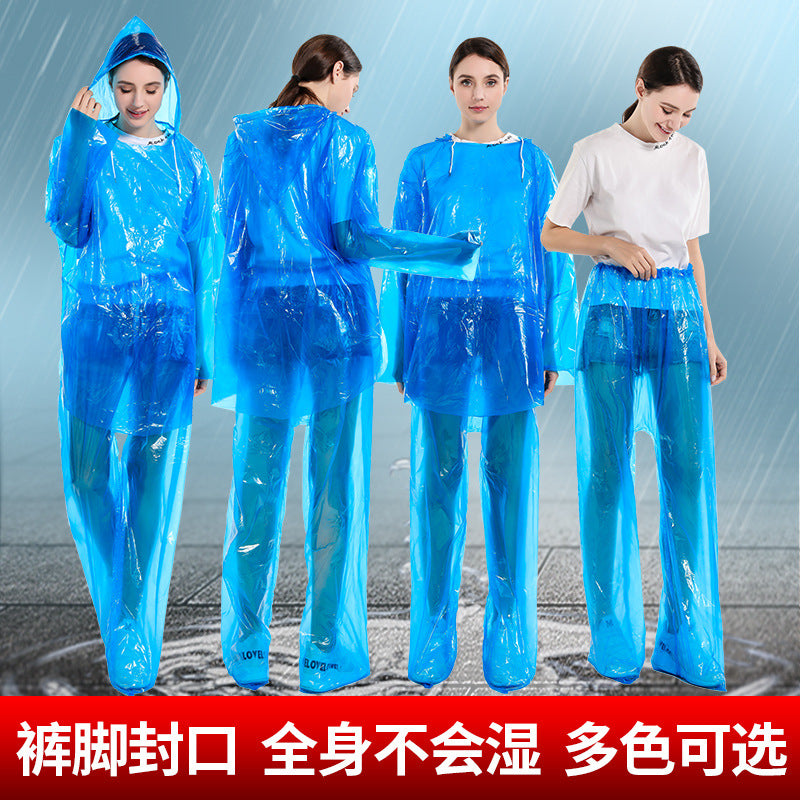 Outdoor Travel Split Raincoat Rain Pants Set Split Drifting Waterproof Thickened Disposable Raincoat Wholesale - image 2