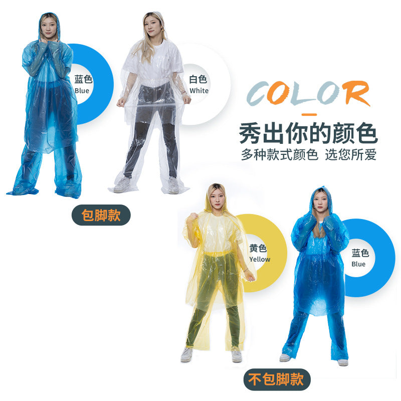 Outdoor Travel Split Raincoat Rain Pants Set Split Drifting Waterproof Thickened Disposable Raincoat Wholesale - image 3