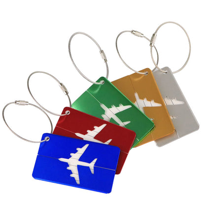 Cross-Border Metal Luggage Tags, Airplane-Shaped Business Gifts, Checked Baggage Tags, Metal Suitcase Tags - image 1