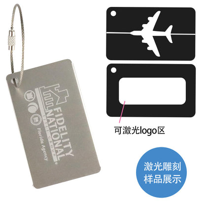 Cross-Border Metal Luggage Tags, Airplane-Shaped Business Gifts, Checked Baggage Tags, Metal Suitcase Tags - image 3