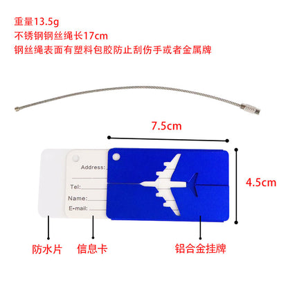 Cross-Border Metal Luggage Tags, Airplane-Shaped Business Gifts, Checked Baggage Tags, Metal Suitcase Tags - image 4