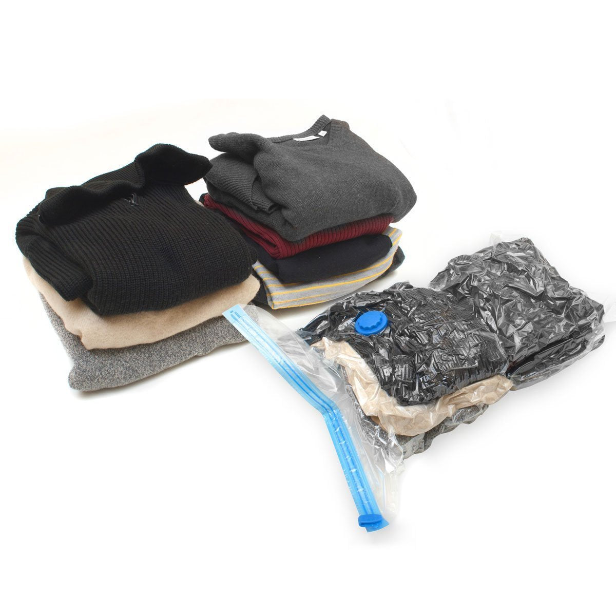 In stock thick transparent vacuum compression bag clothes bag quilt packing and finishing wholesale printing compression storage bag - image 5