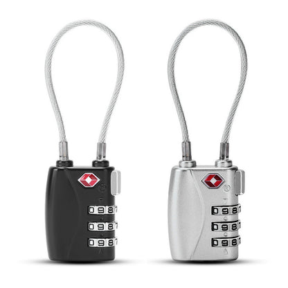 Factory direct creative wire rope Customs lock TSA luggage travel Customs lock portable mechanical lock printed logo - image 5