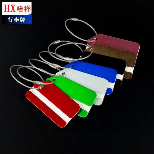 Aluminum alloy luggage tag metal luggage tag tag luggage check-in card aircraft boarding card - image 1