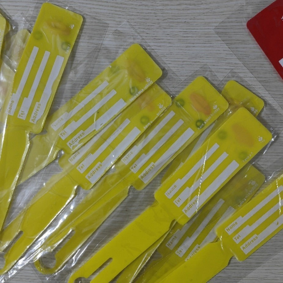 Cartoon Cute Plastic Long Strip Korean Style Airplane Luggage Travel Case Pvc Boarding Pass Soft Rubber Luggage Tag Ready Stock Printing - image 4