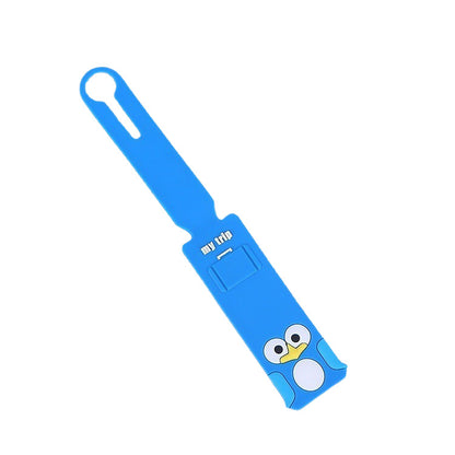 Cartoon Cute Plastic Long Strip Korean Style Airplane Luggage Travel Case Pvc Boarding Pass Soft Rubber Luggage Tag Ready Stock Printing - image 5