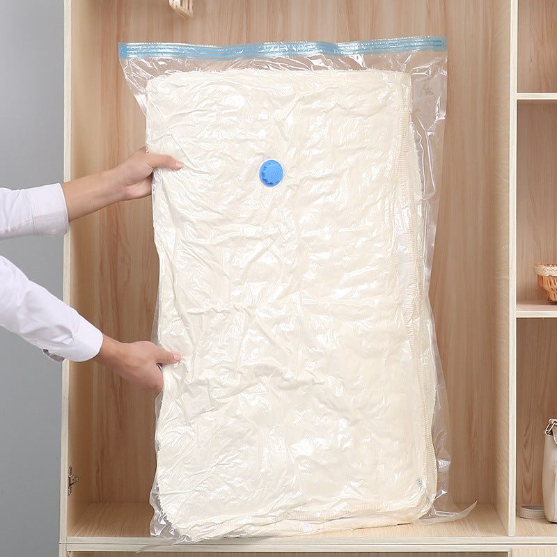 Factory transparent suction vacuum compression bag travel clothing storage vacuum bag quilt moving packing storage bag - image 3
