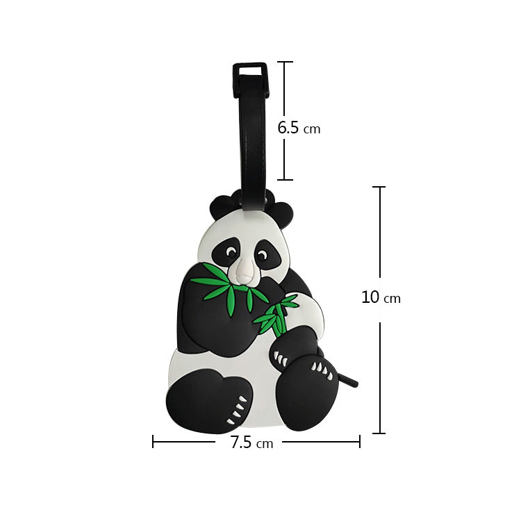PVC panda luggage tag silicone luggage tag check-in listing boarding pass Sichuan panda travel souvenir - image 4