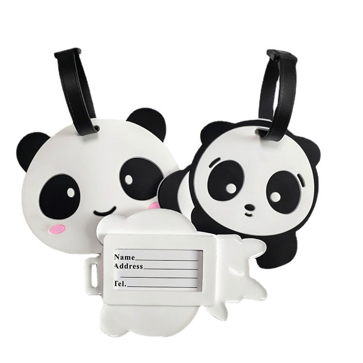 PVC panda luggage tag silicone luggage tag check-in listing boarding pass Sichuan panda travel souvenir - image 5