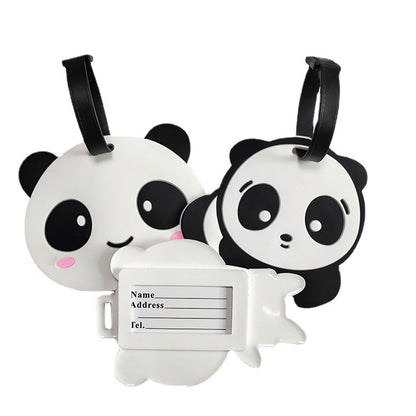 PVC panda luggage tag silicone luggage tag check-in listing boarding pass Sichuan panda travel souvenir - image 5