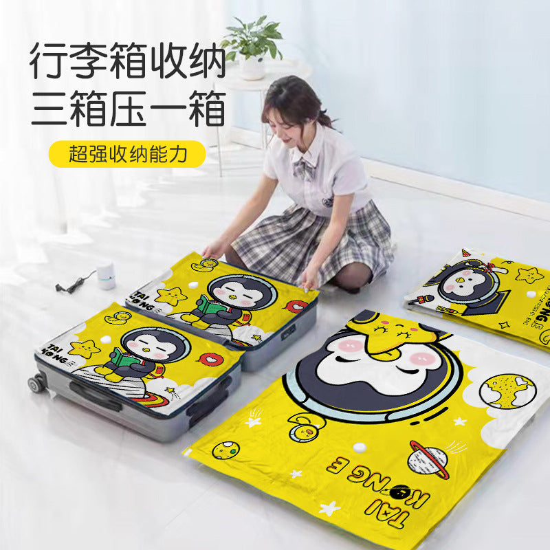 Vacuum Compression Bag Large Size Quilt Bedding Storage Bag Quilt Clothes Household Air Suction Clothes Finishing Bag - image 3