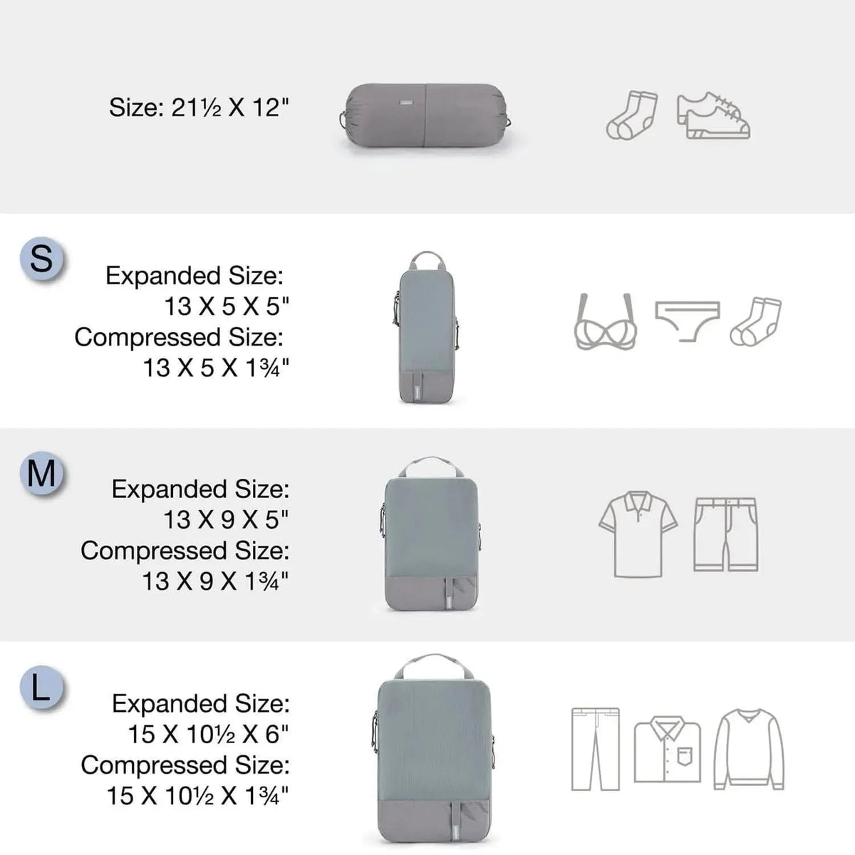 Compression Packing Cubes 6 PCS