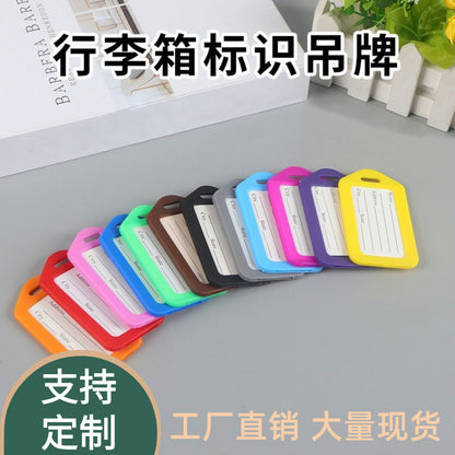 Cross-Border Spot Luggage Tag Travel Study Abroad Pp Suitcase Tag Printed Logo Suitcase Checked Boarding Name Tag - image 1
