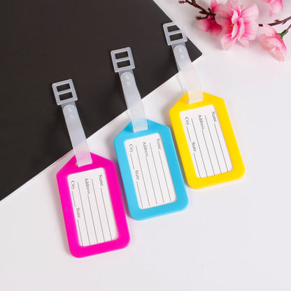 Cross-Border Spot Luggage Tag Travel Study Abroad Pp Suitcase Tag Printed Logo Suitcase Checked Boarding Name Tag - image 3