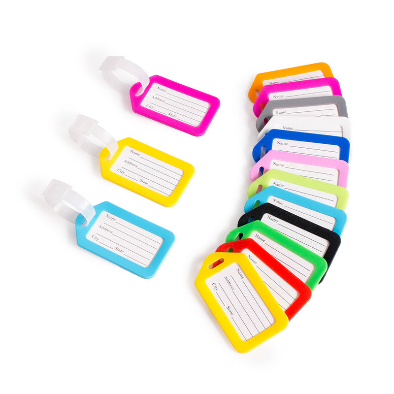 Cross-Border Spot Luggage Tag Travel Study Abroad Pp Suitcase Tag Printed Logo Suitcase Checked Boarding Name Tag - image 4