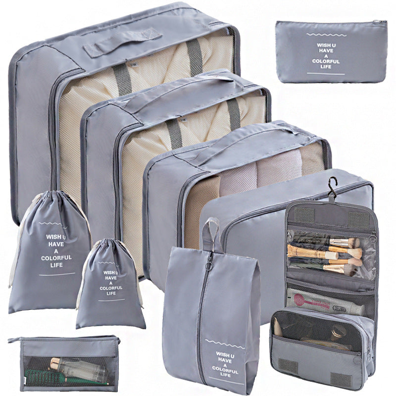 Wholesale travel Storage Set travel storage bag 8-piece set of eight-piece set travel clothing classification storage bag - image 2