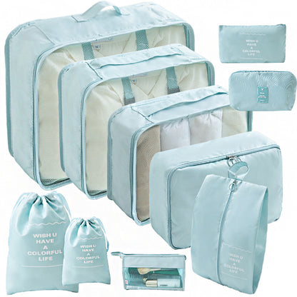 Wholesale travel Storage Set travel storage bag 8-piece set of eight-piece set travel clothing classification storage bag - image 3