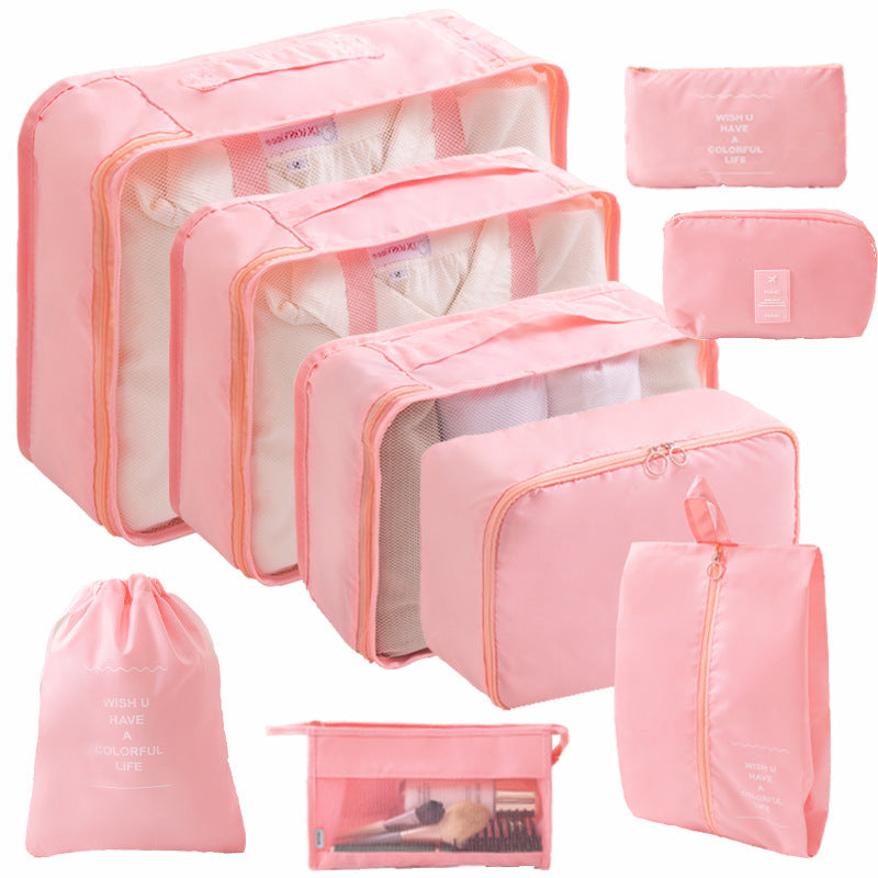Wholesale travel Storage Set travel storage bag 8-piece set of eight-piece set travel clothing classification storage bag - image 4