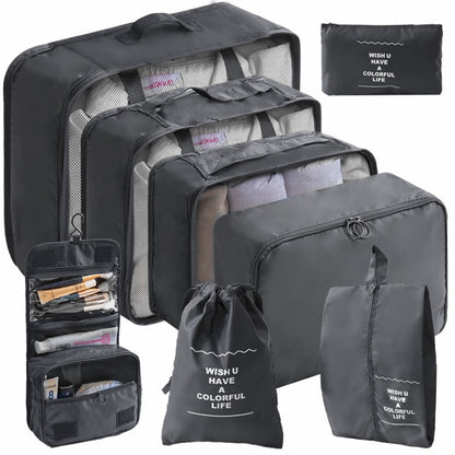 Wholesale travel Storage Set travel storage bag 8-piece set of eight-piece set travel clothing classification storage bag - image 5