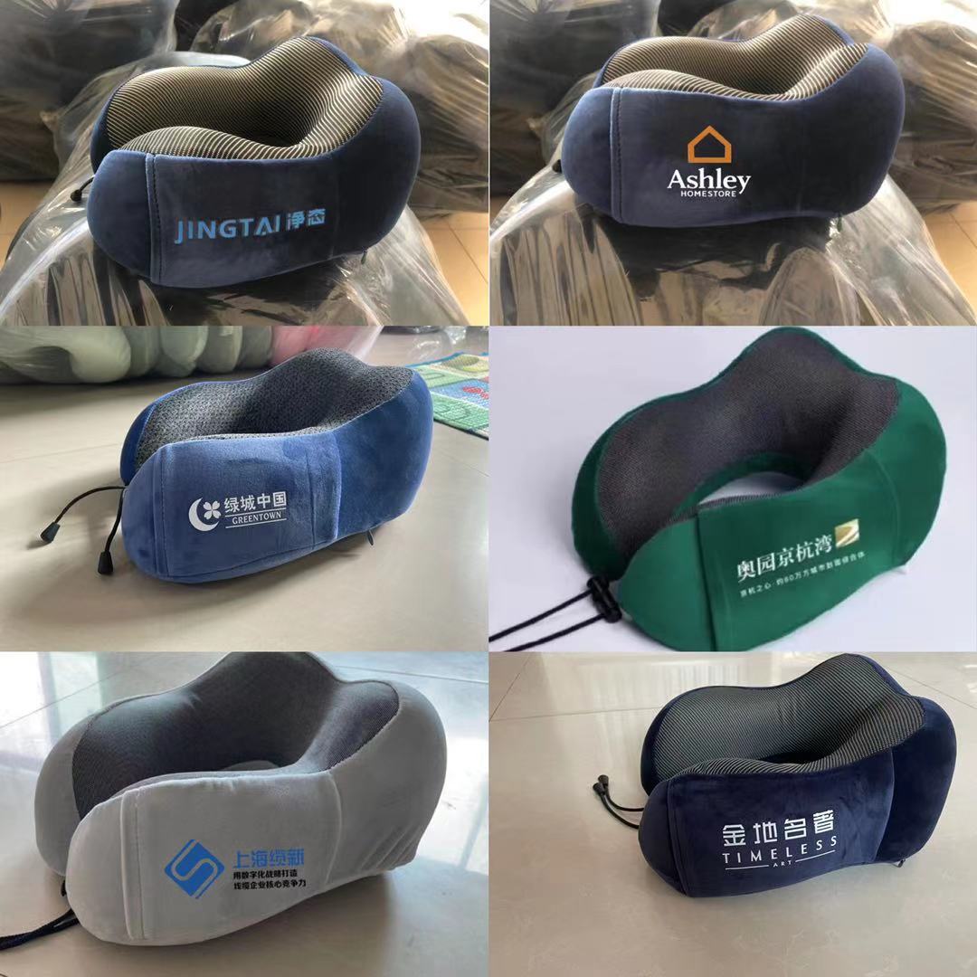 Cross-border U-shaped neck pillow can be fixed Logo simple memory foam U-shaped pillow wholesale travel neck pillow portable U-shaped pillow - image 3