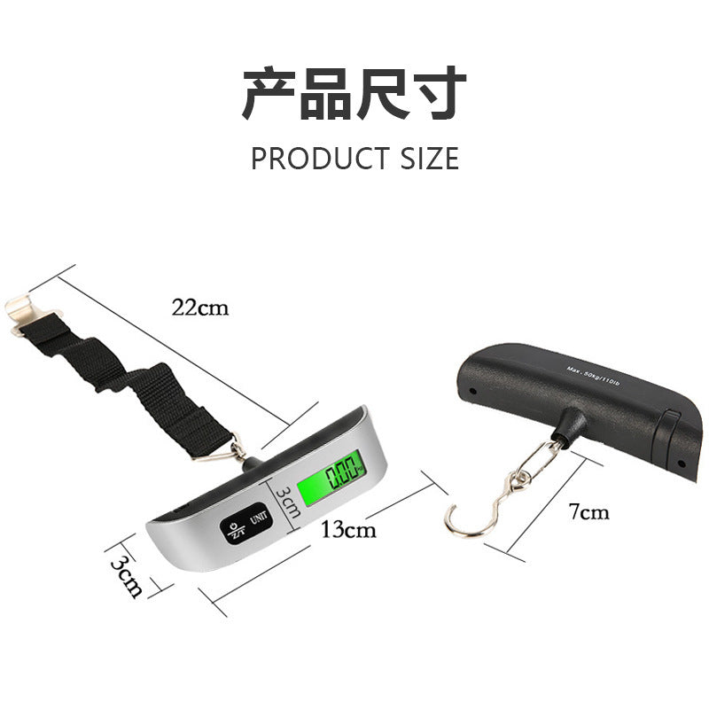 In-Stock T-Type 50kg Luggage Scale Portable Hook Scale Cross-Border Small Package Scale Hanging Rope Handheld Scale Wholesale - image 2