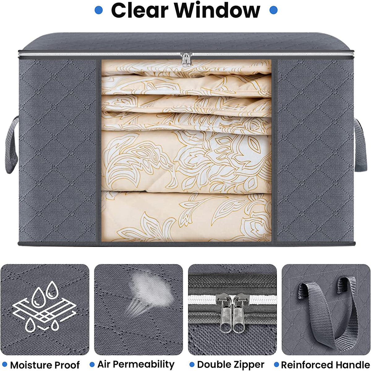Carefully Selected Non-Woven Storage Bags, Sealed, Dust-Proof and Moisture-Proof, Thickened Packing Bags for Clothes and Quilts, Moving Essentials, Storage Boxes - image 3