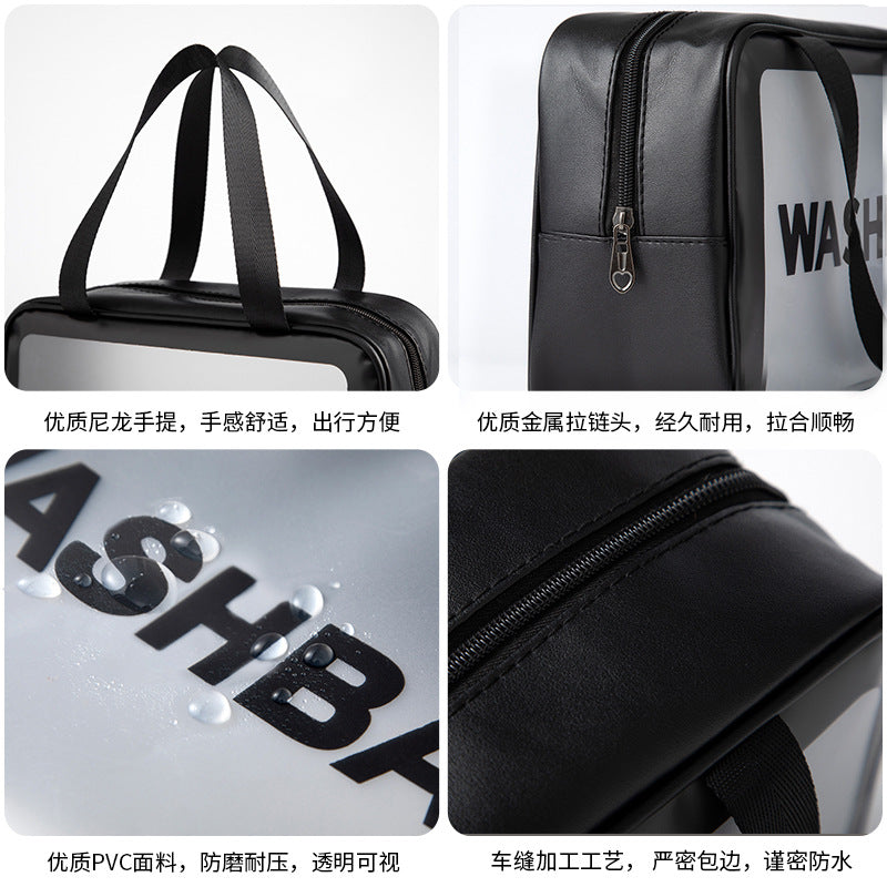 Waterproof Toiletry Bag, Large-Capacity Travel Cosmetics Storage Bag, High-End Portable See-Through Pvc Toiletry Bag for Women - image 4