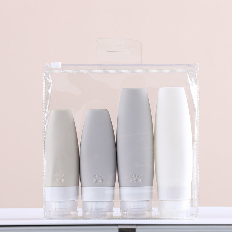 Creative silicone sub-bottle portable storage bottle cosmetics travel set bottle Lotion shampoo silicone bottle - image 3