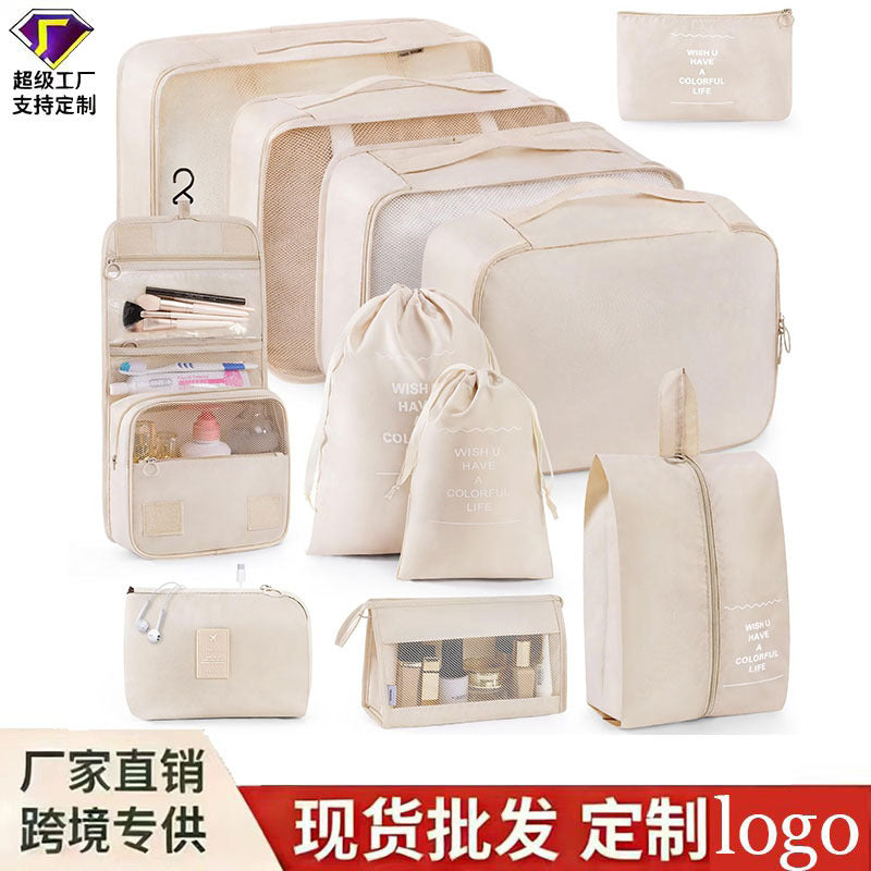 Seven-Piece Travel Storage Set, Cross-Border Popular Cross-Border Travel Storage Toiletry Bag, Clothes and Underwear Packaging, Foldableing and Organization - image 1