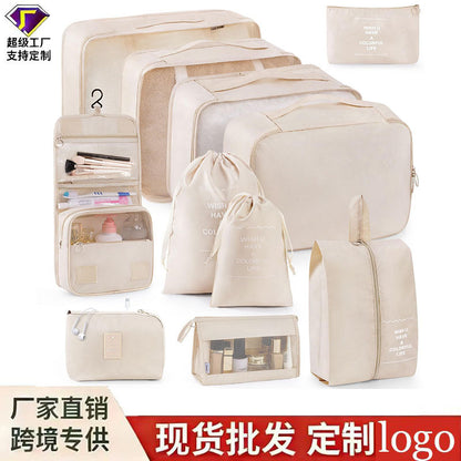 Seven-Piece Travel Storage Set, Cross-Border Popular Cross-Border Travel Storage Toiletry Bag, Clothes and Underwear Packaging, Foldableing and Organization - image 1
