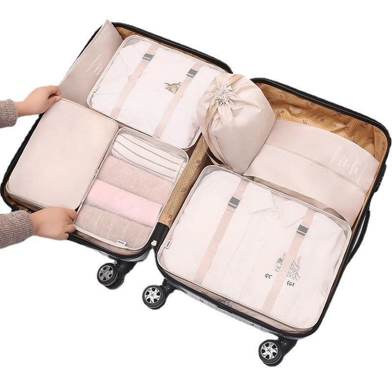 Seven-Piece Travel Storage Set, Cross-Border Popular Cross-Border Travel Storage Toiletry Bag, Clothes and Underwear Packaging, Foldableing and Organization - image 2
