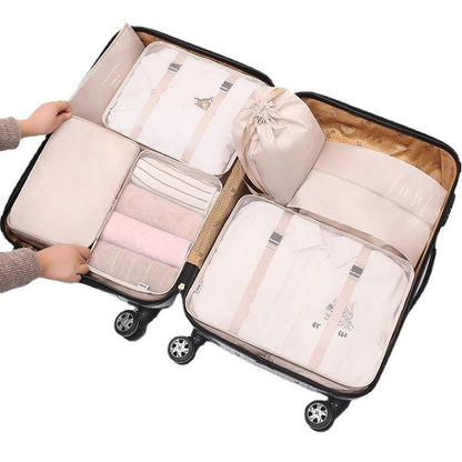 Seven-Piece Travel Storage Set, Cross-Border Popular Cross-Border Travel Storage Toiletry Bag, Clothes and Underwear Packaging, Foldableing and Organization - image 2