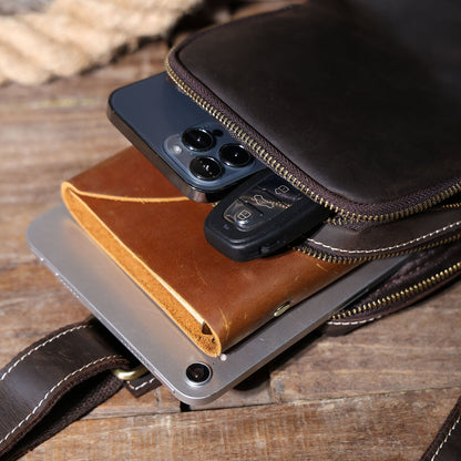 Leather Travel Chest Bag