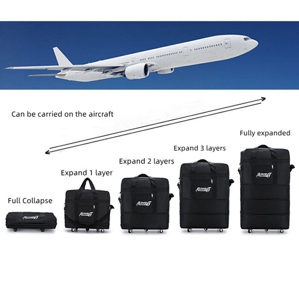 42 Extra Large Lightweight Luggage Trolley Suitcase Travel Bag H V6F9