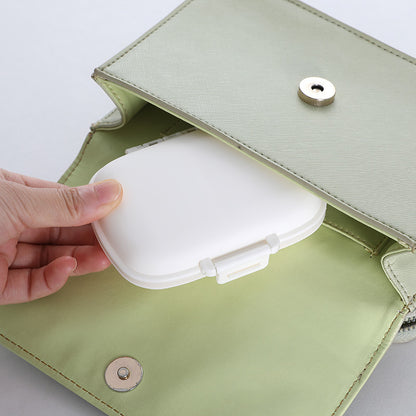 Wheat Straw 8-Compartment Pill Box, Portable Medicine Box, Sealed for One Week Travel, On-The-Go Pill Organizer, Cross-Border Small Pill Box - image 3