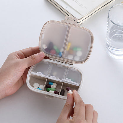 Wheat Straw 8-Compartment Pill Box, Portable Medicine Box, Sealed for One Week Travel, On-The-Go Pill Organizer, Cross-Border Small Pill Box - image 4