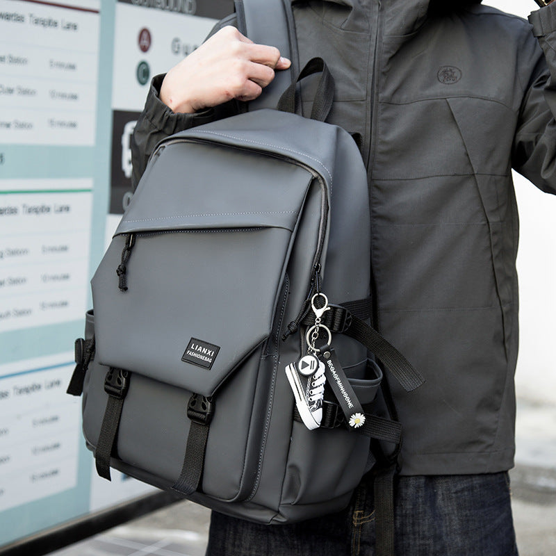 School Bag Male College Student Ins Trendy Brand Campus Backpack Men's Backpack Female K-Style Simple Versatile Travel Computer Bag - image 3