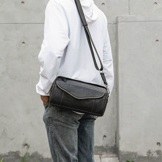Vintage Leather Travel Crossbody Bag