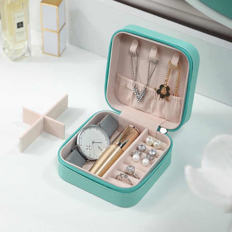 Cross-Border Direct Supply Simple Ins Jewelry Storage Box Travel Portable Storage Earrings Necklace Ring Jewelry Box - image 2
