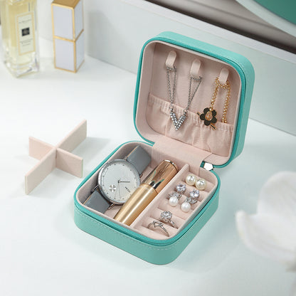 Cross-Border Direct Supply Simple Ins Jewelry Storage Box Travel Portable Storage Earrings Necklace Ring Jewelry Box - image 2