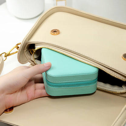 Cross-Border Direct Supply Simple Ins Jewelry Storage Box Travel Portable Storage Earrings Necklace Ring Jewelry Box - image 3