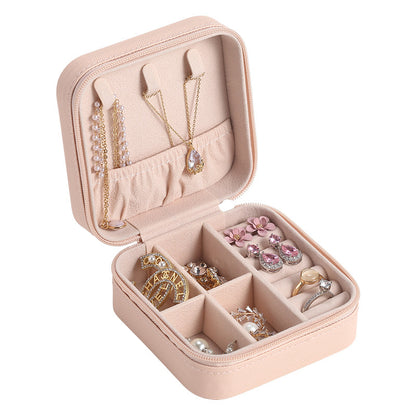 Cross-Border Direct Supply Simple Ins Jewelry Storage Box Travel Portable Storage Earrings Necklace Ring Jewelry Box - image 5