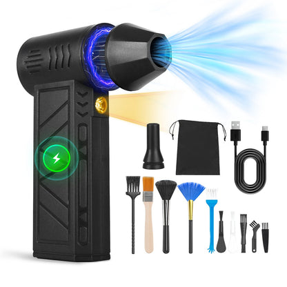 Rechargeable Compressed Air Duster with LED Light | Cordless Keyboard & Electronics Cleaner