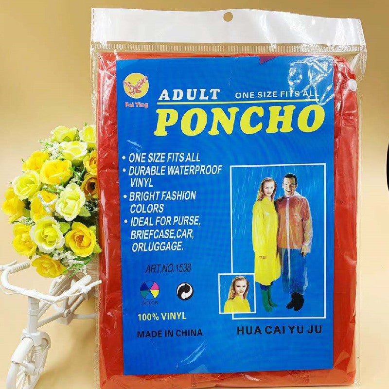 Disposable raincoat outdoor travel portable PE thickened raincoat poncho source manufacturers outdoor drifting raincoat - image 3