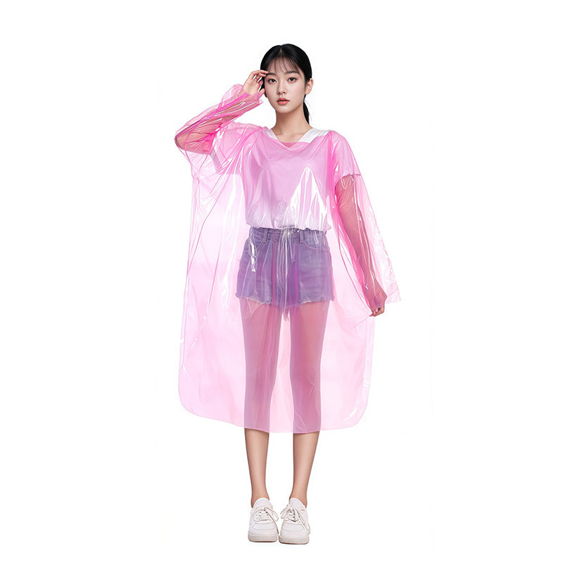 Disposable raincoat outdoor travel portable PE thickened raincoat poncho source manufacturers outdoor drifting raincoat - image 5