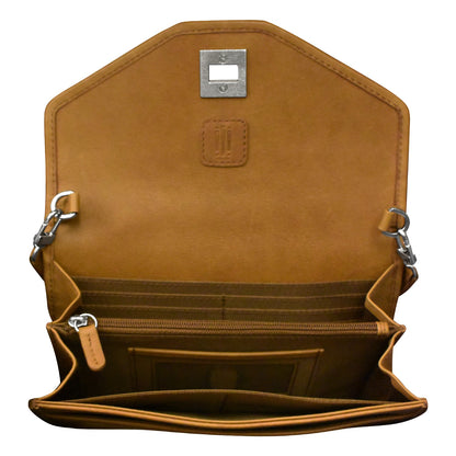 TURN-LOCK WALLET CLUTCH
