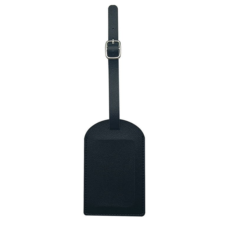 In stock thick PU leather boarding pass horizontal and vertical flip with bag hardware buckle free inside signature paper luggage tag - image 5