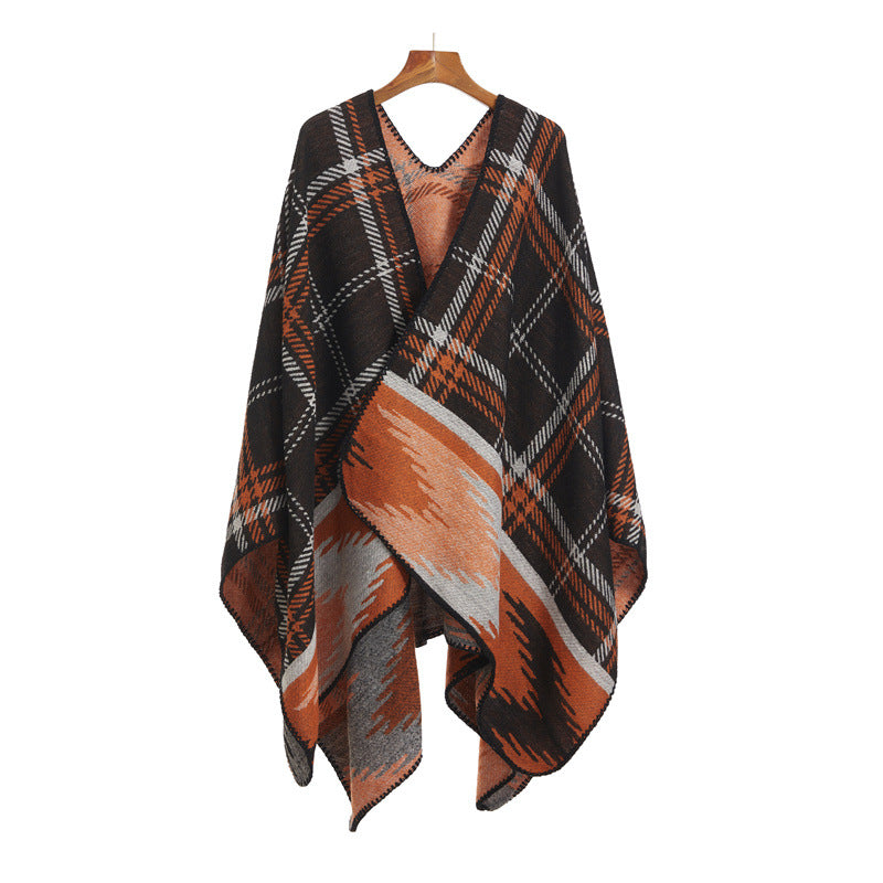 Ethnic style imitation cashmere shawl casual matching travel cloak autumn and winter warm Yunnan Northwest Travel shoot outside - image 5